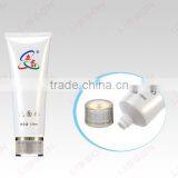 BB Cream Round Plastic Tube With Acrylic Silver Plated Screw Cap