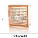 Pink parallel glass block