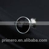 925 Sterling Silver Black Agate Mens Tanishq Diamond Stud Earrings Factory Wholesale thumbnail-5