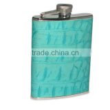 6oz 201ss or 304ss Leather Hip Flask Gift