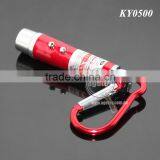 3 in 1 Mini Aluminum Carabiner LED Flashlight Torch Lamp Keychain Personality UV Money Detector LED Electric Torch Keyring thumbnail-5