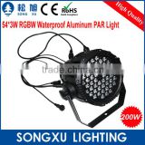 54x3w rgbw IP65 waterproof dmx led par aluminum par lights