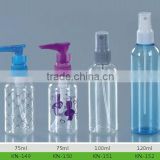 Original factory! PET clear 75ml-150ml lotion mist pump bottle with pumps for personal care with your own label