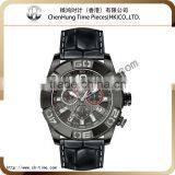 Sport Waterproof Mens Gold Plated Wrist Japan Movt Quartz Watch Manufacturers Leather Band