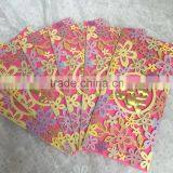 Chinese New Year Red Envelope Laser Lucky Money Pocket With Gold Embosed
