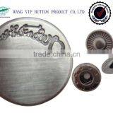 18mm Special Design Logo Nylon Brushed Lining Snap Button