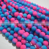 4mm round neon color beads in bulk,Glass Beads YZ065