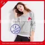 Custom Women's Long Sleeve Crewneck Sweatshirts With Chest Pocket thumbnail-1