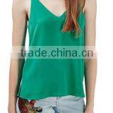 Ladies Double Strap V-Back Fancy Spaghetti Strap Camisole Tops thumbnail-4