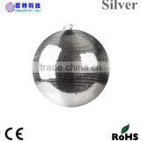 hot selling!!! Gold/silver color 150cm With Fiberglass core hanging decorating disco mirror balls