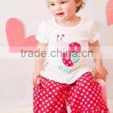 2016 Hot Sale Fall Winter Floral Print Matching Black Leggings Little Girls Boutique Outfit thumbnail-6