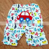 Lovely style kids 100% cotton elastic waist baby pants casual