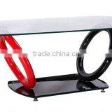 Glass top living room center table design DJ-ET101