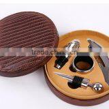 Promotional New Design Custom Leather Box Wine Box Wine Opener Gift Sets thumbnail-5