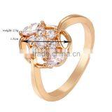 Chic Clear Zircon Ellipse and Flower Shaped Women Engagement Ring thumbnail-3