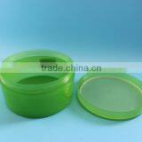 300ml Round Green Plastic PET Jars, 10OZ 300g PET Plastic Jar With White Screw Lid thumbnail-3