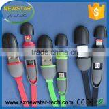 High Quality 2 in 1 Retractable Usb Cable With Charging and Data for Iphone and Android Smartphones Quality Choice thumbnail-4