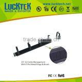 19inch 1U Mounted Cable Management Brushed With 5PCS Metal Rings