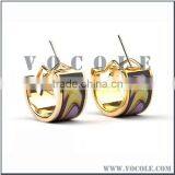 Dangle Cuff Hoop Jewelry Stainless Steel Enamel Earrings thumbnail-1