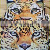 Creative Lovely Cartoon Double Print Xl 12.5x12cm 3D Solid Tiger Leopard Lions Kids Plush Small Change Coin Handbag thumbnail-2