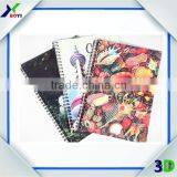 3D Cover Lenticular Spiral Notebook A6 Size