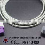 Spacelabs Oximax Reusable SpO2 Sensor Probe Infant Soft Tip Rectangle 10pin 3m