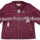 Baby Girl Fashion PU Jacket Stock thumbnail-1