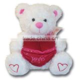 30cm Valentine's day gift lovely plush teddy bear with red heart