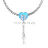 Heart Charms Promotion Chrisrmas Bells Gift Silver Beads Fit Bracelet thumbnail-1