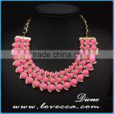 Luxury Classy Women Fashion Gold Alloy Exaggerate Statements Crystal Gift Necklace Wholesale thumbnail-1