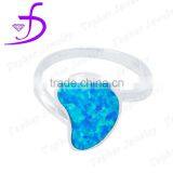 2016 Hot Jewelry Silver Opal Blue Fire Ring thumbnail-1