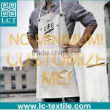 Upscale Urban Style 100% Cotton Canvas Cheap Adult White Color Bib Apron thumbnail-1