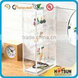 luxury wall mount clear acrylic jewelry display case for sale