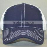 Navy Cotton With White Mesh Cap Flex Fit Style 6panels Baseball Cap