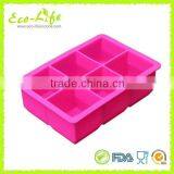 6 Big Square Silicone Ice Cube Tray Mold for Whisky & Beer thumbnail-5