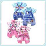 New Summer Baby Girl Romper Baby Boys Clothes Hello Kitty Cat Panda Dot Strap Short-sleeved One Pieces Jumpsuit Clothing thumbnail-1
