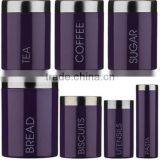 Stainless Steel Tea/Coffee/Sugar/Cake/Utensil Canisters Set Colored thumbnail-2