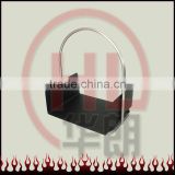 Fire Log Holder with Nickel Coating handle/ Fire Wood Log Basket With Stainless Steel Housing