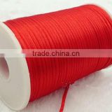 Red color Rat tail Cord Chinese/China Knot Rat-Tail Chinese Knot Satin Macrame Beading Jewelry stain silk cord