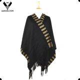 High Quality Fashion Woven Poncho With Fringes thumbnail-2