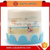 Household Round Tissue Box Container With Lace Decor thumbnail-1