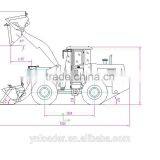 China Wheel Loader Weichai Deutz Engine 1.7CBM Mini Wheel Loader YN935 SHAN DONG Yineng Luneng Machinery thumbnail-6