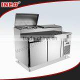 Stainless Steel Commercial Refrigeration Equipment/Refrigerator Display Topping/Small Refrigerated Display Case thumbnail-1