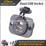 Waterproof USB Charger Adapter Socket 12-24V Outlet Power Car Marine Motorcycles thumbnail-2