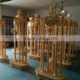 Magnificent Cast Metal Floor Clock, Bright Gold Gilt Finished Floor Standing Clock, 24K Gold Plated Floor Clock thumbnail-3