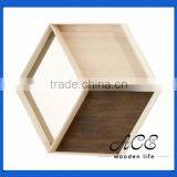 Cheap 3 Color Round Wooden Hook Wall Decoration Solid Wood Display Shelf thumbnail-1