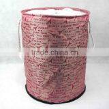 Nylon Peach Skin Shut Cloth Laundry Basket thumbnail-1
