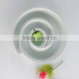 Hospitality Hotel Supply Candy Plate Round Porcelain Compartments Tray thumbnail-6