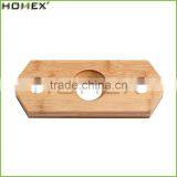 Bamboo Wine Bottle & Glass Caddy Homex-BSCI Factory thumbnail-1