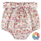 Infant And Toddler Bowknot Back Tutu Bloomer Baby Cotton Floral Pattern Cloth Diapers